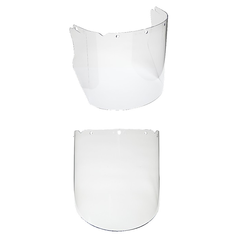 VISOR FOR SPLASH/CHEMICAL CLEAR 235X457X2.49MM MSA 10115851