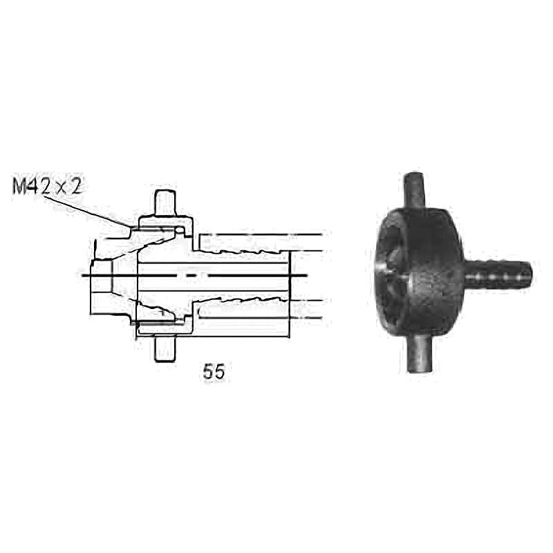 CAST BRONZE AIR HOSE COUPLING M42X2 6MM