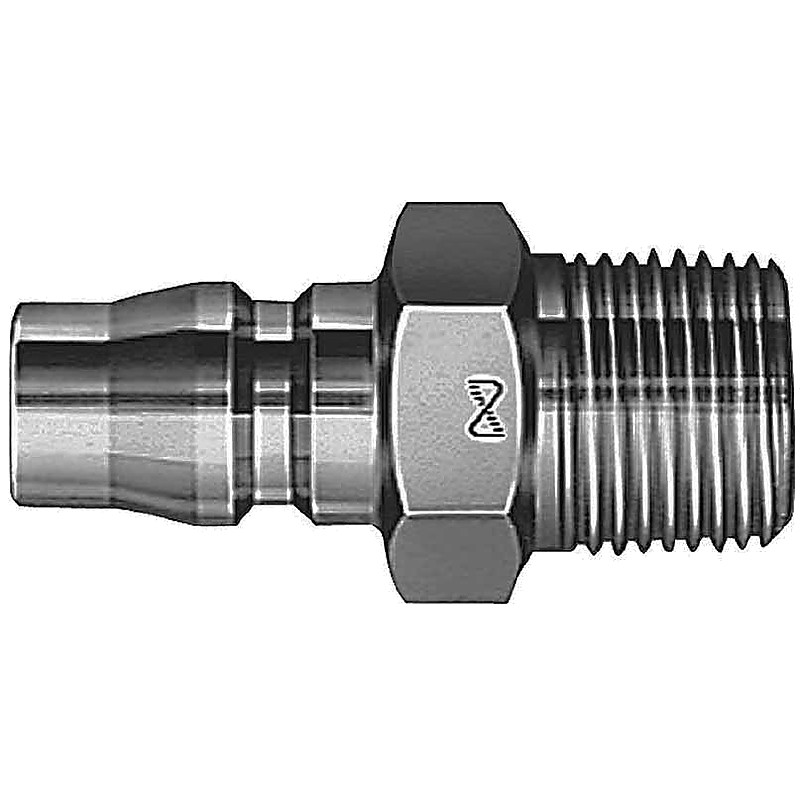 COUPLER QUICK CONNECT SINGLE END SHUT OFF STAINLESS STEEL MALE THREAD END 600PM PT1/2"