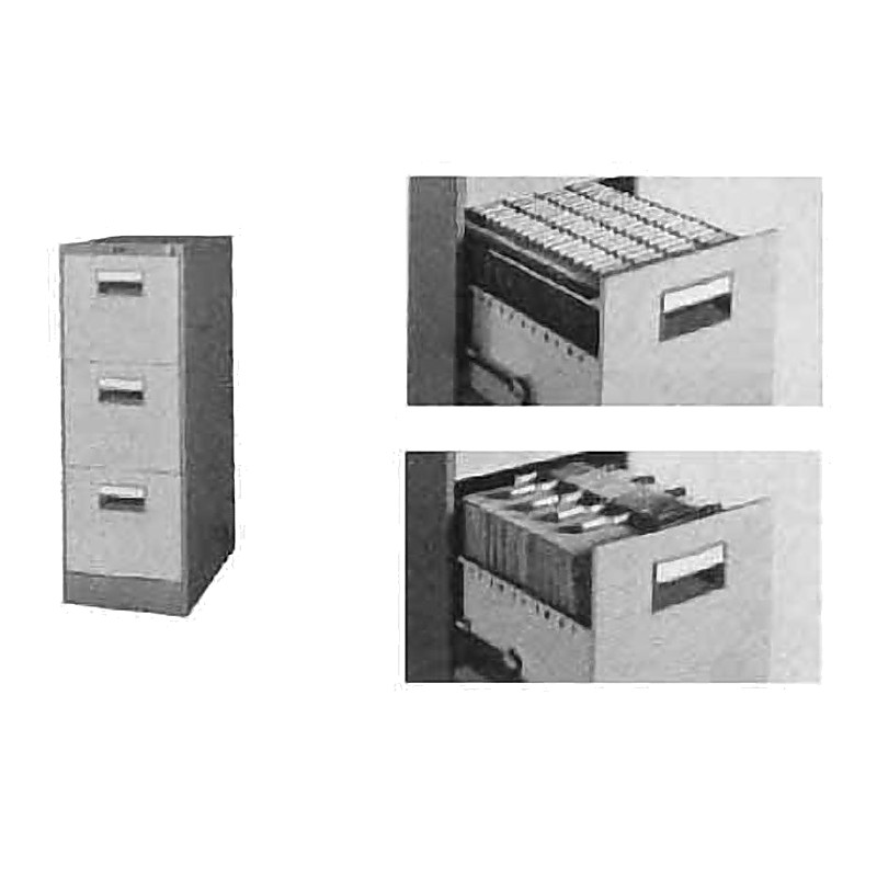 FILING DRAWER CABINET STEEL A4-4 GRAY 387X620X1335MM