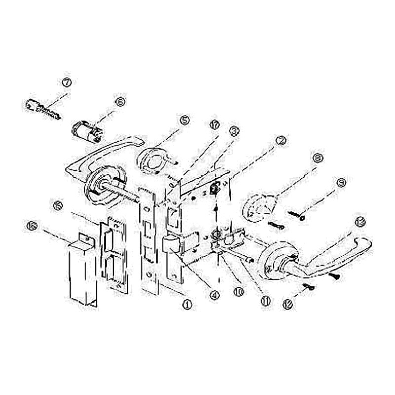 PART FOR MORTISE LOCK OHS#2320 #6 CYLINDER LOCK