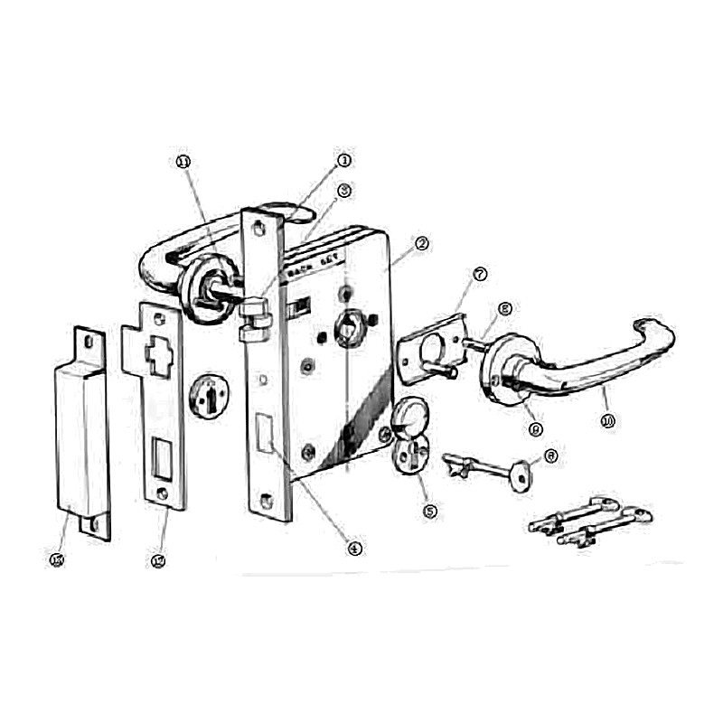 PART FOR TUMBLER MORTISE LOCK OHS#2410 #2 CASE