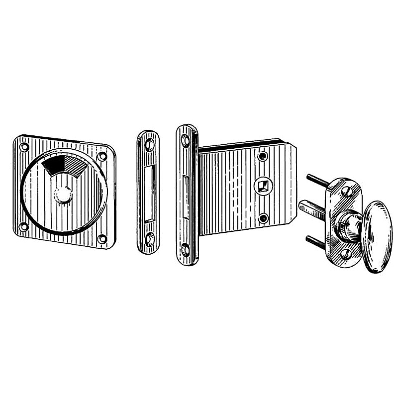 INDICATOR BOLT MORTISE WITHLOCK F/DOOR THICK 36-40MM #2546A