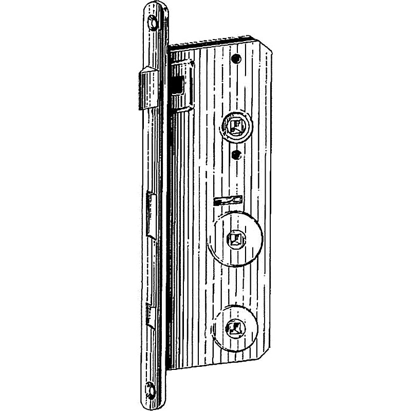 TOILET LOCK MORTISE WITHO STRIKE PLATE BRASS LEFT HAND #3596