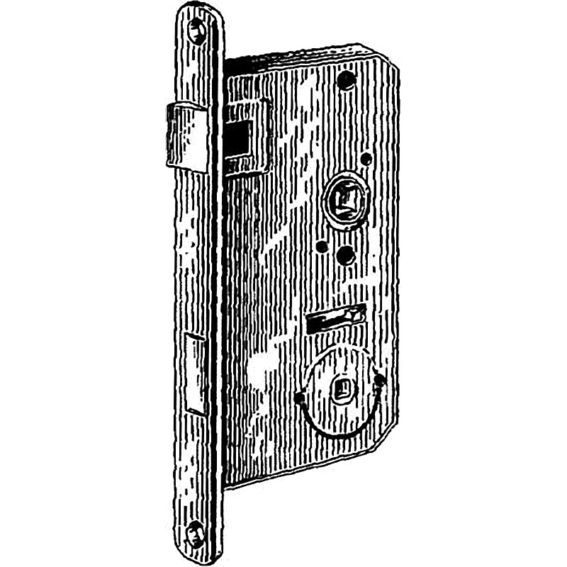 MORTISE TOILET LOCKS LEFT HAND STAINLESS STEEL SCHWEPPER 3801WC