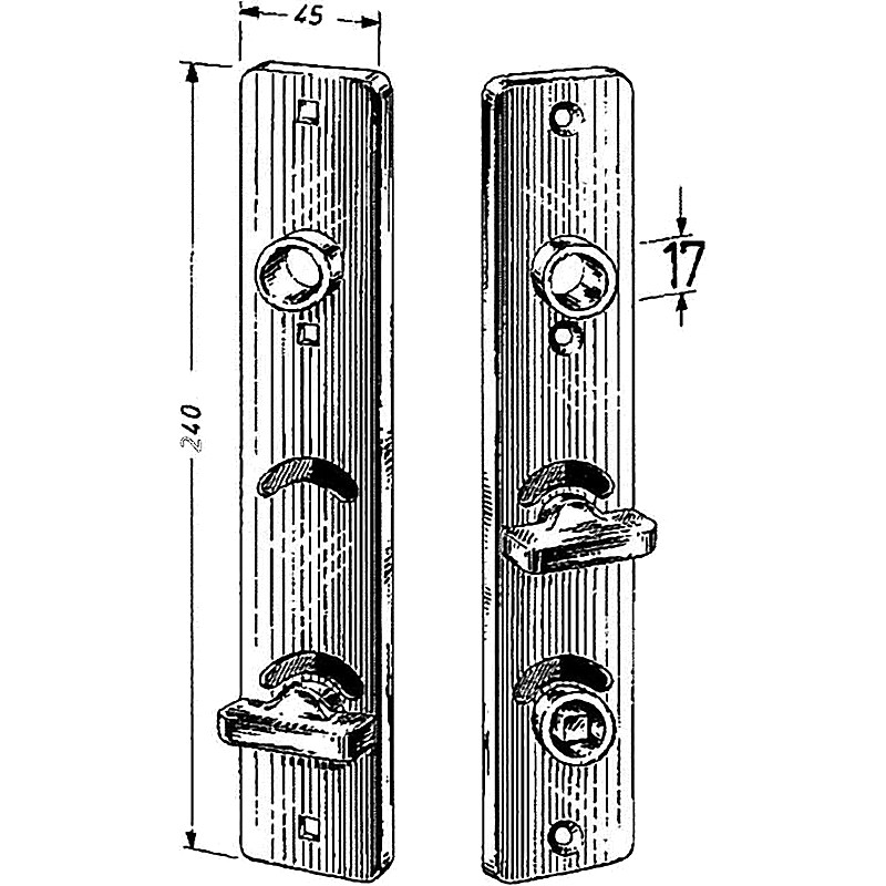 DOOR PLATE SHORT SAINLESS RED-GRN INDICATOR 6645WCR/1/75