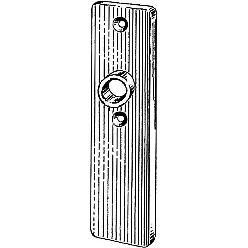 PLATE SHORT WITHOUT KEY HOLE STAINLESS STEEL #6645 F/2