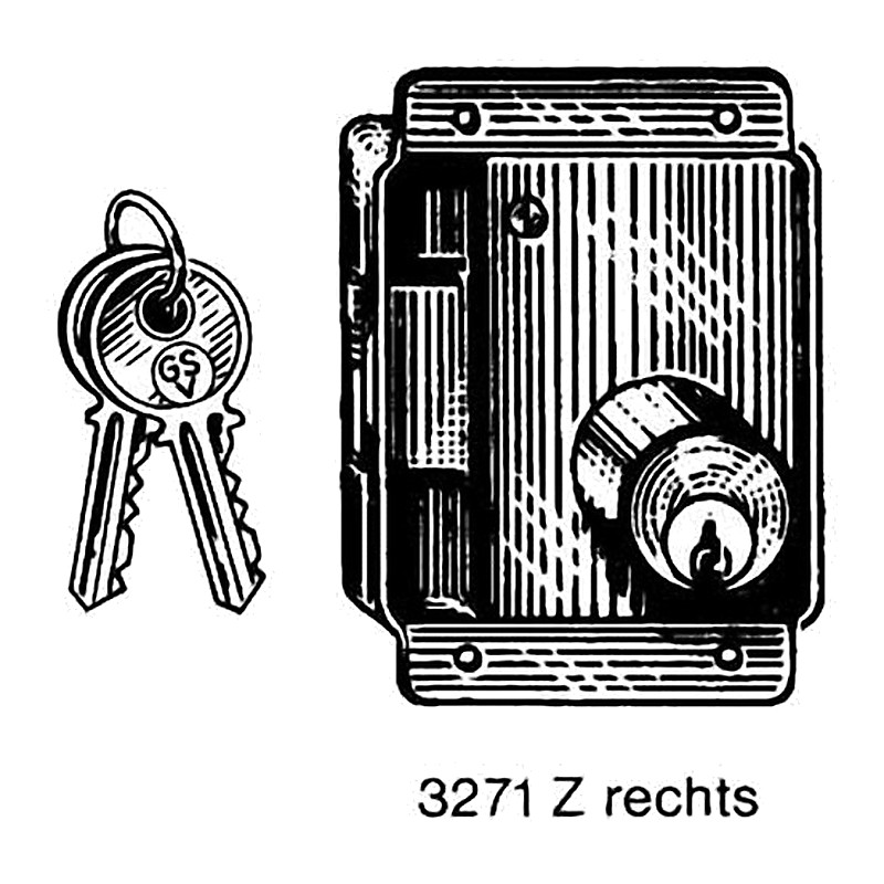 LOCK CABINET WITHCYLINDER #3271Z DOOR TH 20MM BACKSET 20MM LEFT