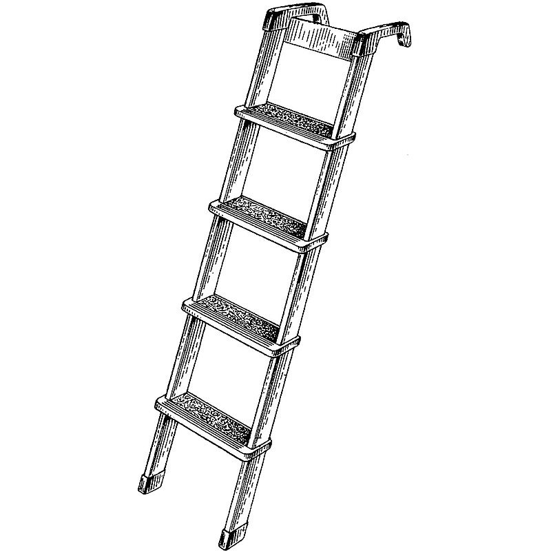 LADDER BED ALUMINUM ANODIZED W/4 STEPS #4400/4