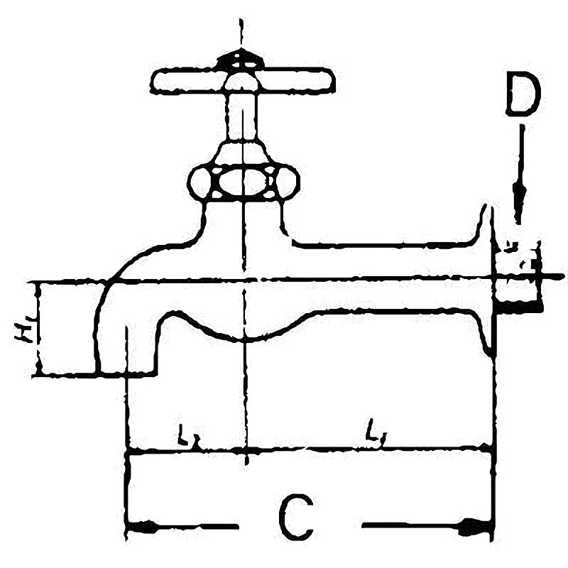 LONG SHANK WALL FAUCET 1/2