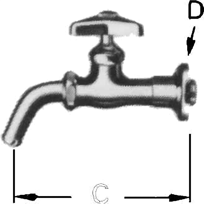 FAUCET WALL WITHADJUSTABLE FLANGE 13(1/2)