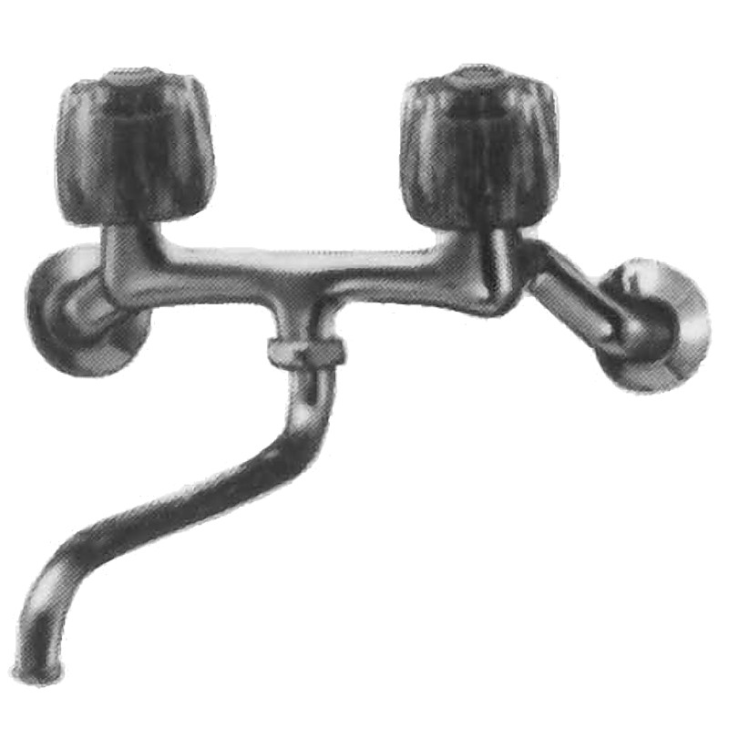 COMBINATION WALL FAUCET 1/2 WITH UNDERSIDE SWIVEL SPOUT