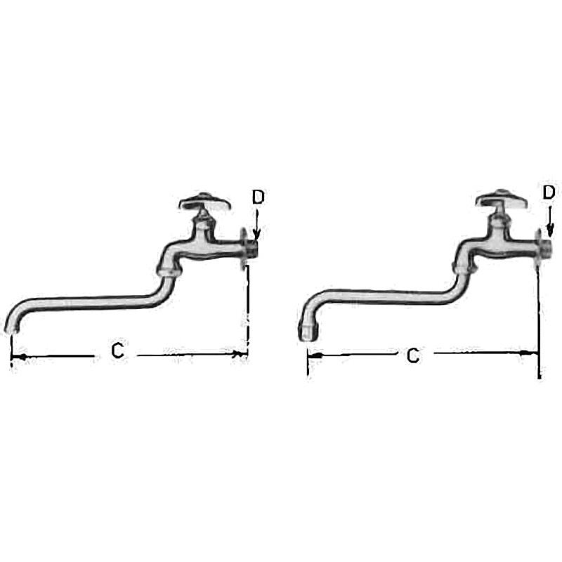 FAUCET WALL WITH UNDERSIDE SWIVEL SPOUT 20 (3/4)