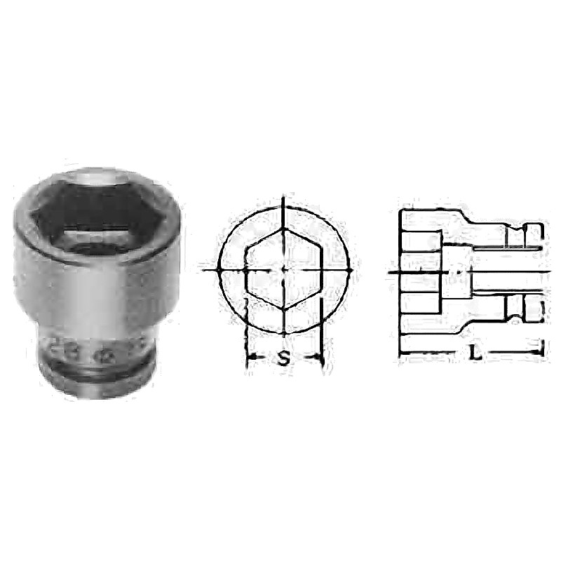 SOCKET FOR IMPACT WRENCH 38.1MM/SQ DRX105MM