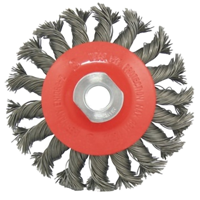 BRUSH CONICAL WHEEL PLAITED 100MM FOR DERUSTINGBRUSH MAG9000