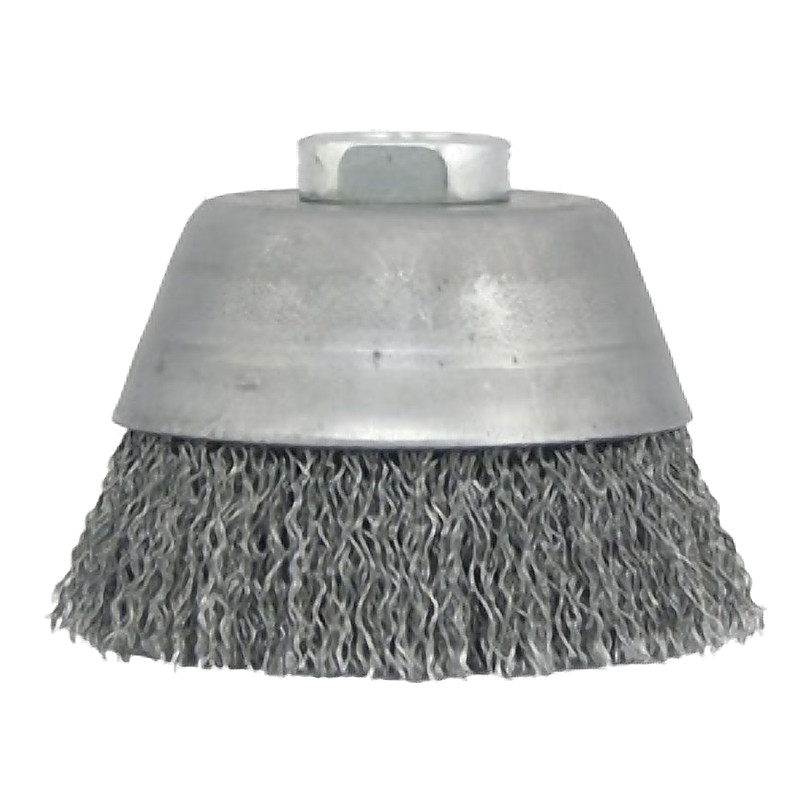 BRUSH WIRE CUP STAINLESS STEEL CRIMPED 60MM FOR DERUSTING BRUSH MAG9000
