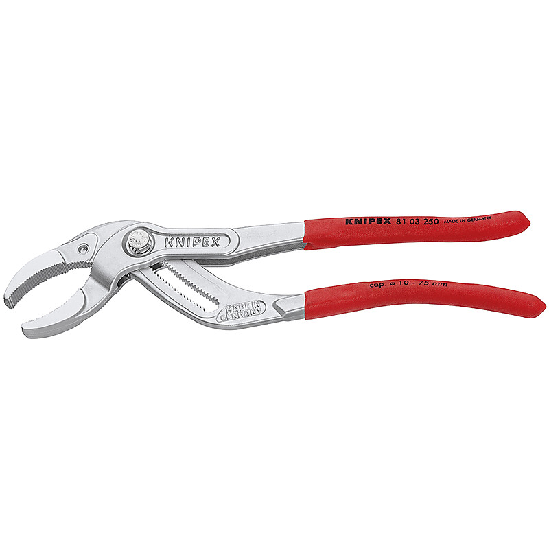 GRIPPING PLIERS FOR PLASTIC PIPE PLASTIC COATED HANDLE
KNIPEX 8103230