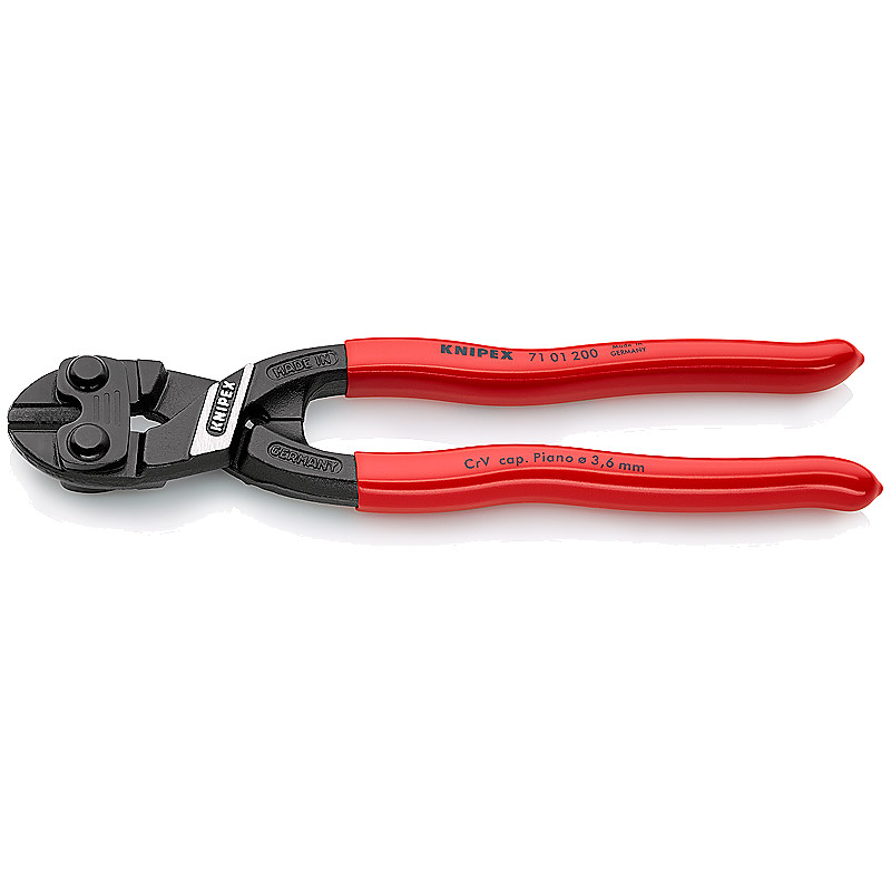 BOLT CUTTER WITH PLASTIC COATED HANDLES 200MM
KNIPEX 7131200