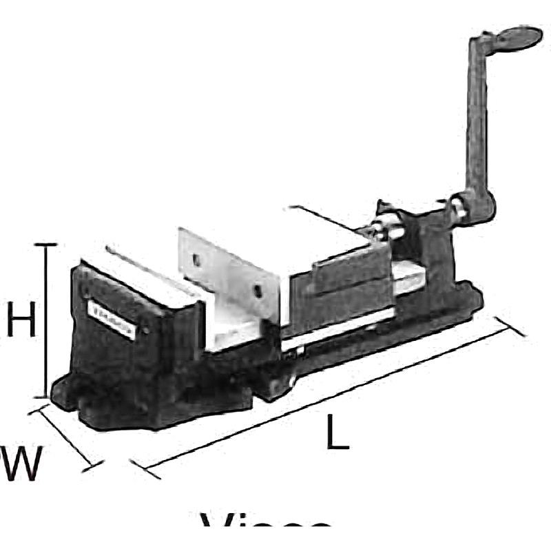 MILLING VISE F-TYPE 153X112X43MM WITH FIXED BASE