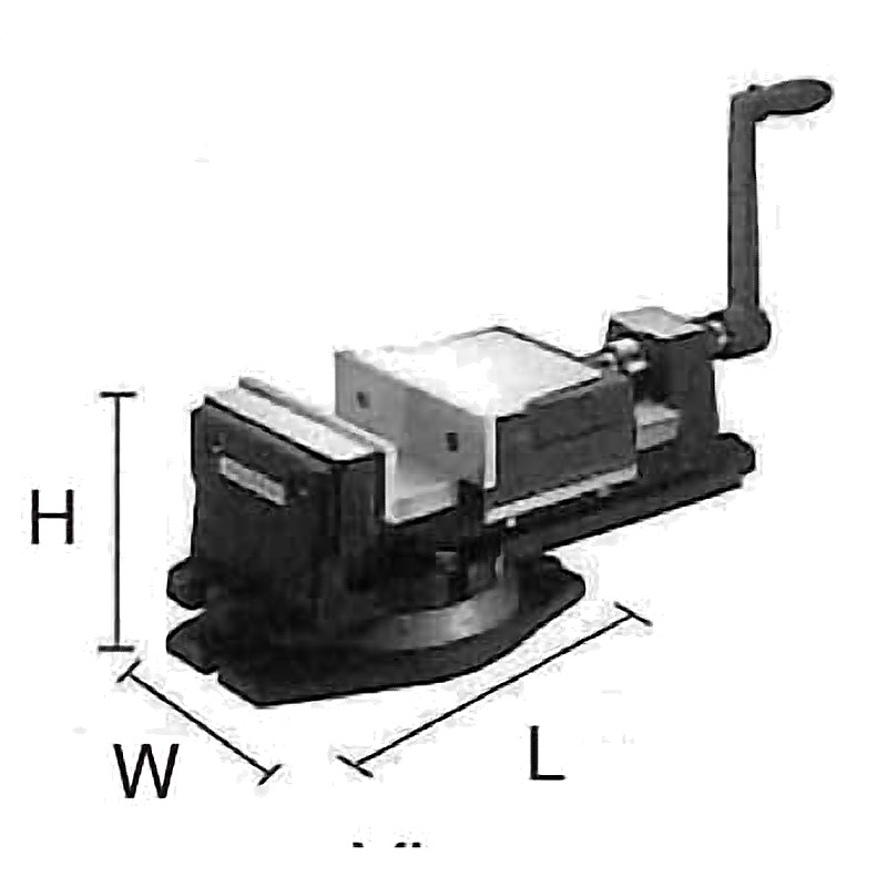 MILLING VISE K-TYPE 102X65X35MM WITH SWIVEL BASE