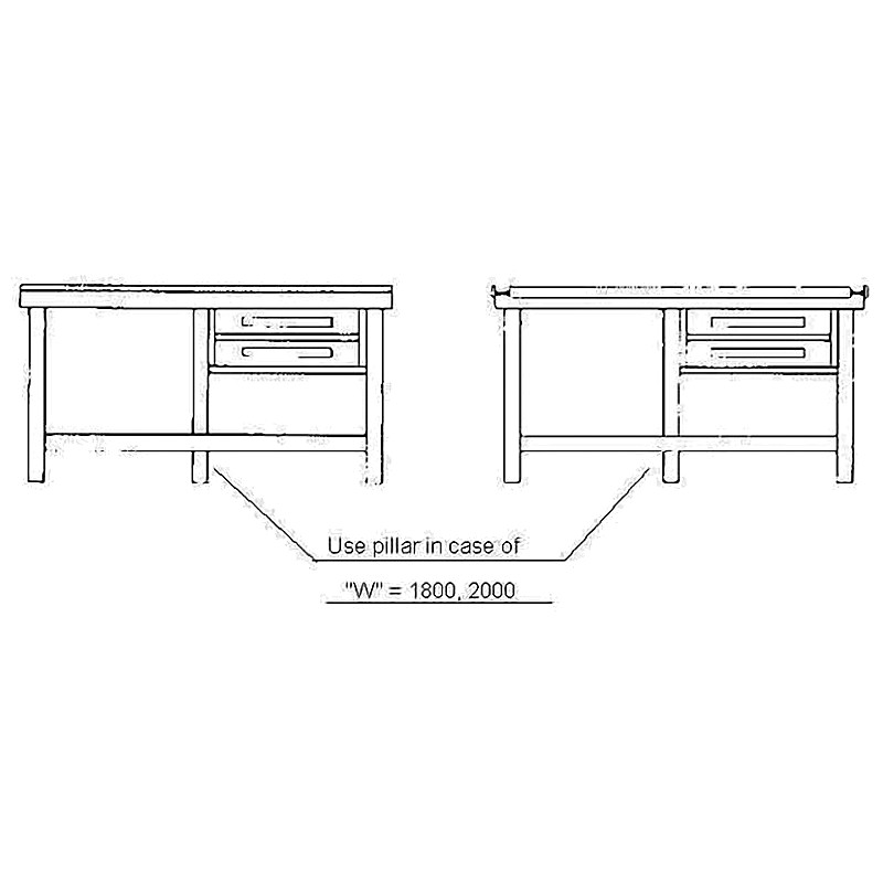 WORK BENCH WOODEN-TOP W1500XD700XH800MM