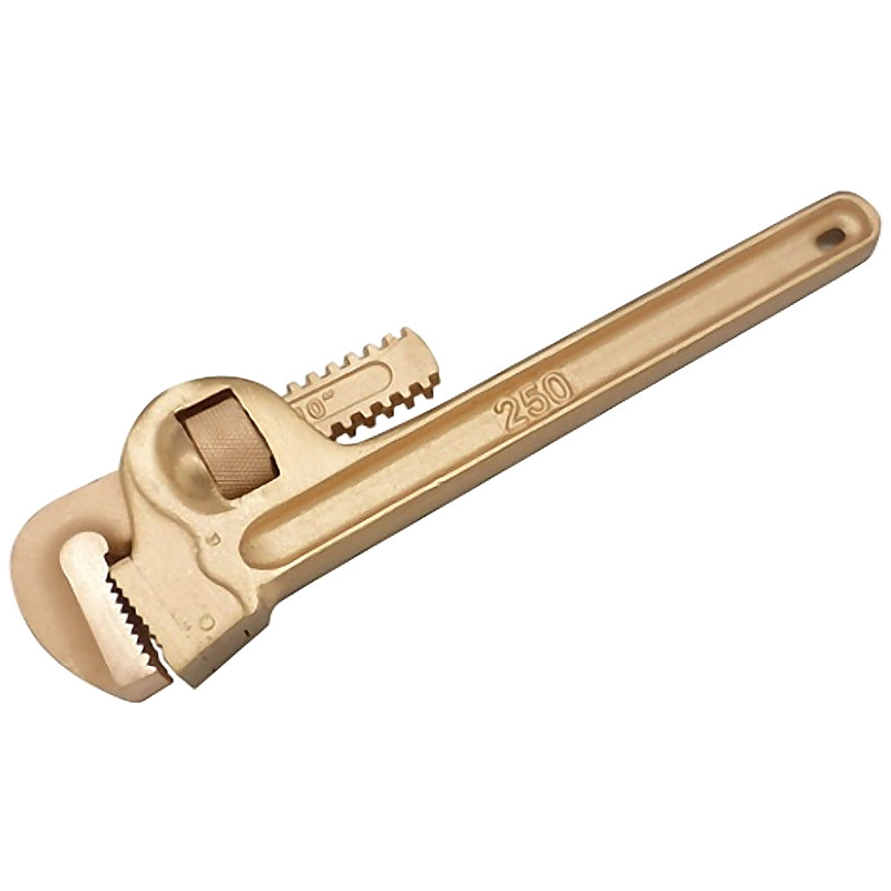 NON-SPARK STRAIGHT PIPE WRENCH BERYLLIUM COPPER 200MM