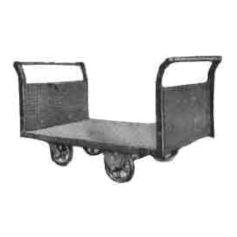 TRUCK PLATFORM STEEL 2-HANDLE WITH 4 SOLID TIRES 500X750MM
