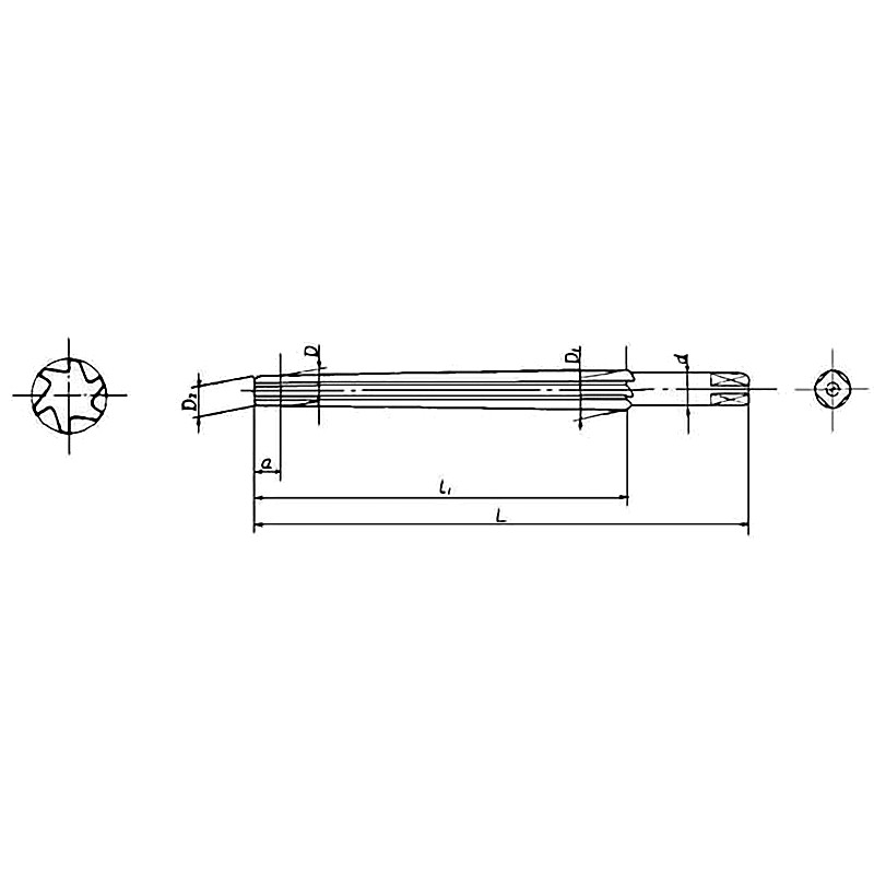 REAMER HAND 1/50 TAPER PIN STRAIGHT FLUTE 1.0MM