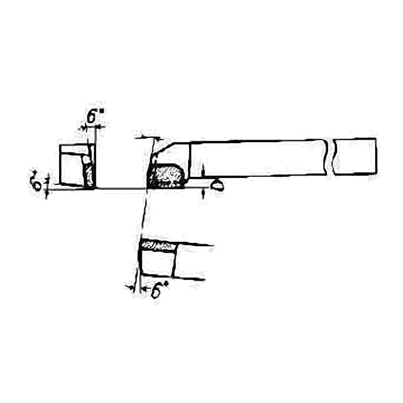 SINGLE POINT TOOL WITH CEMENTED CARBIDE TIP L/H #34-0 10X10X80MM
