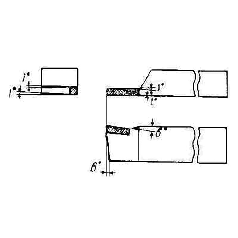 SINGLE POINT TOOL WITH CEMENTED CARBIDE STRAIGHT #43-1 10X16X100MM