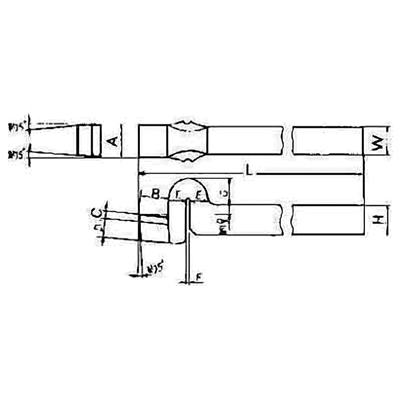 TOOL BIT TIP WELDED HSS SPRING FINISHING-16 16X16X140MM
REFER ISO4 16X16