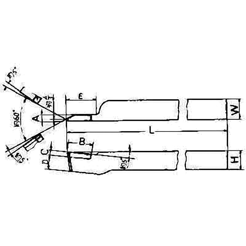 TOOL BIT TIP WELDED HSS EXTERNAL THREAD-20 20X20X160MM (51-20)
REFER #49-3