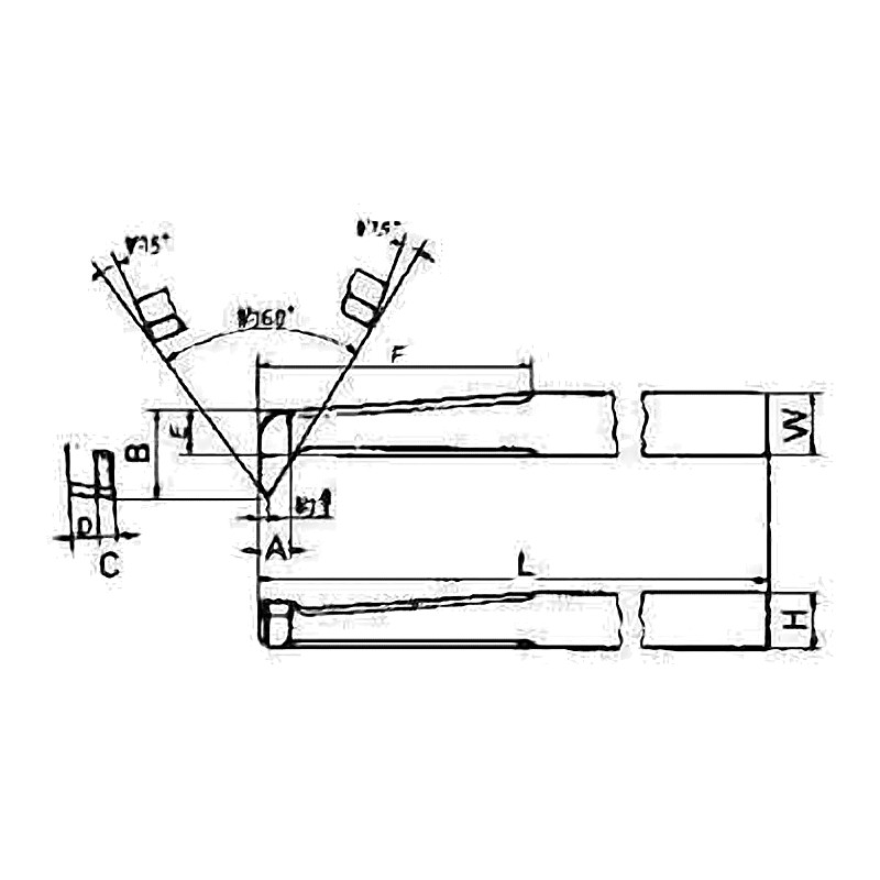 TOOL BIT TIP WELDED HSS INTERNAL THREAD-16 16X16X180MM
REFER #51-2