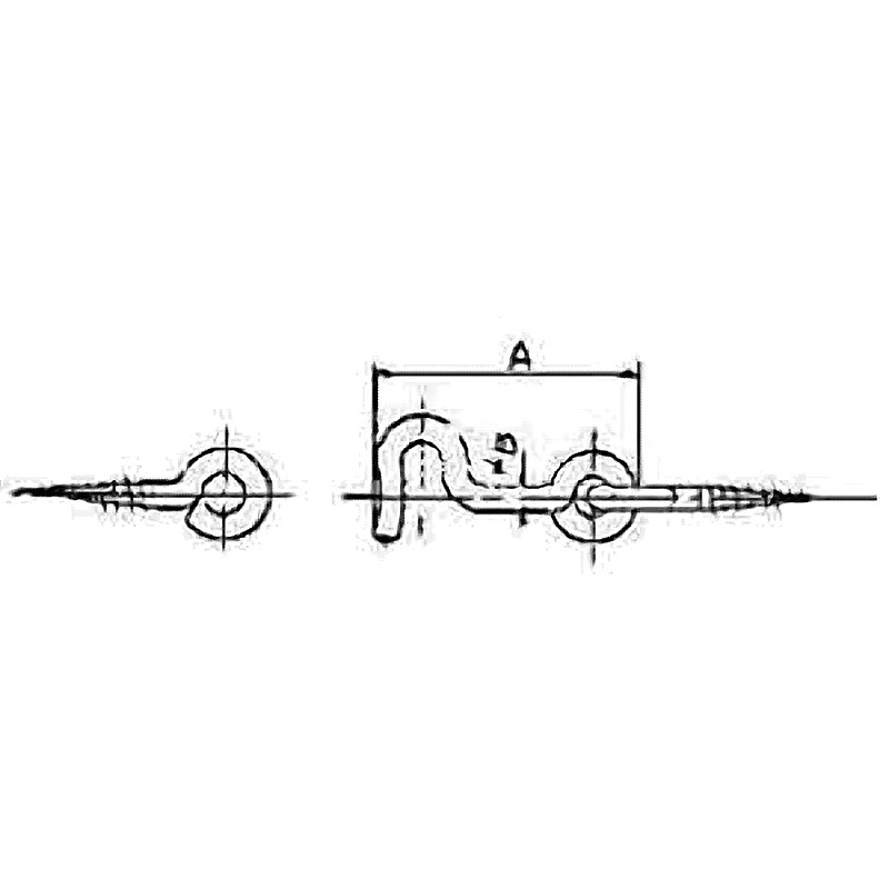 GATE HOOK & EYE BRASS 32X2.9MM