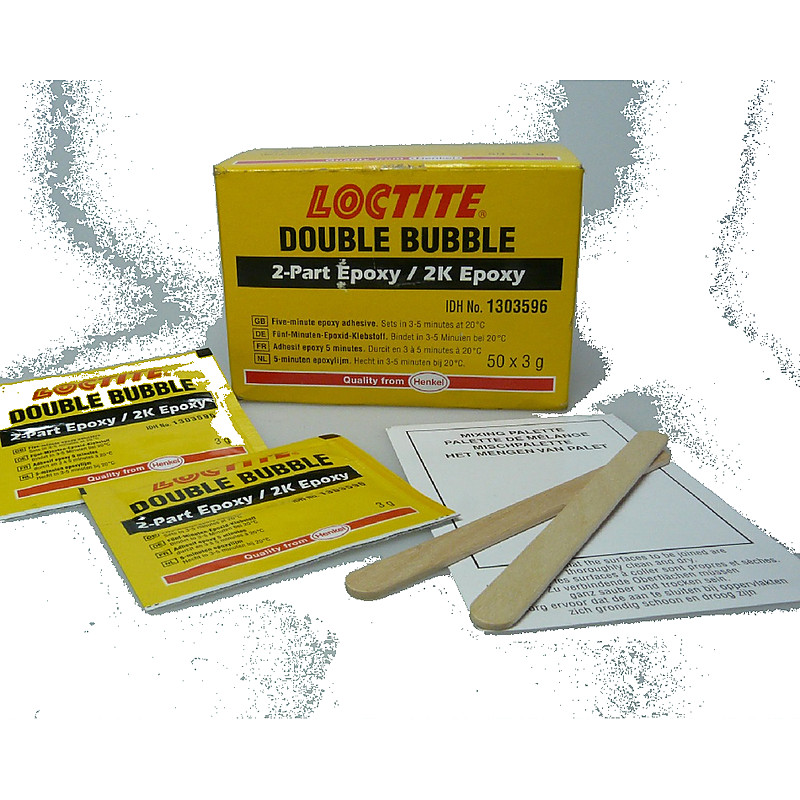 ADHESIVE EPOXY DOUBLE BUBBLE LOCTITE CLEAR 3GRM
