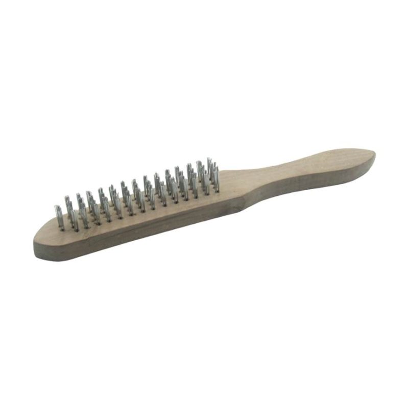 WIRE HAND BRUSH SQUARE CURVED HANDLED 270MM