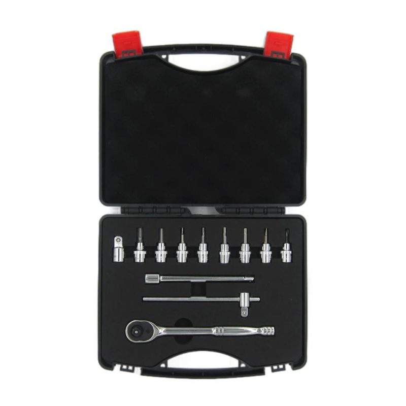 HEXAGON BIT SET 6-17MM 6 BITS & 6 TOOLS (1/2" SQ DR)