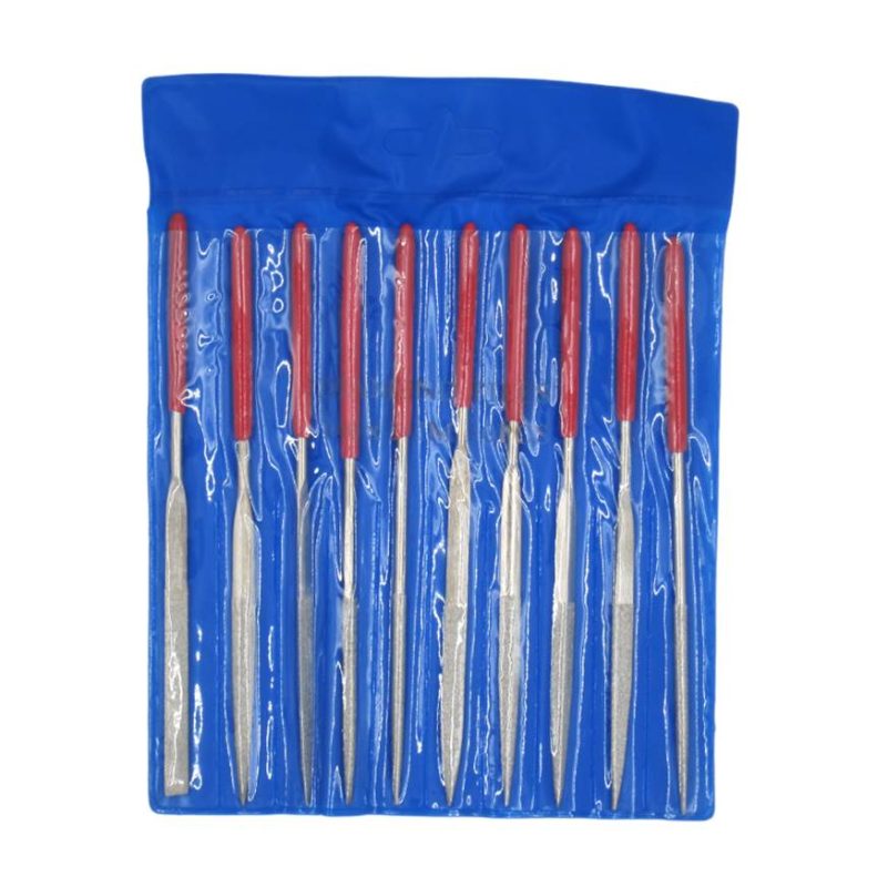 FILE SET NEEDLE ELECTRO PLATED DIAMOND 10'S