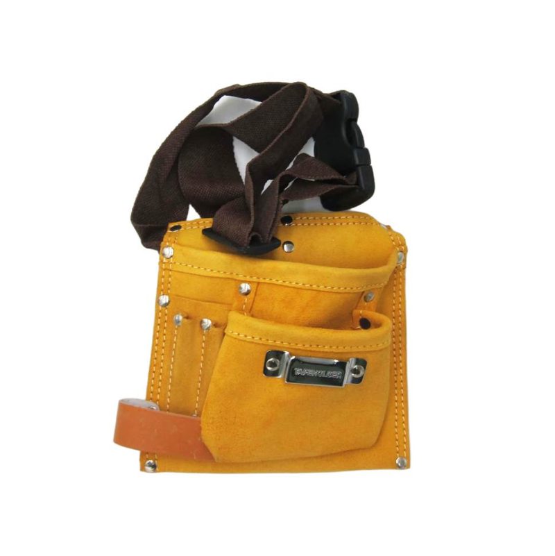 TOOL BELT ELECTRICIAN'S LEATHER WITH 4 TOOL POCKETS