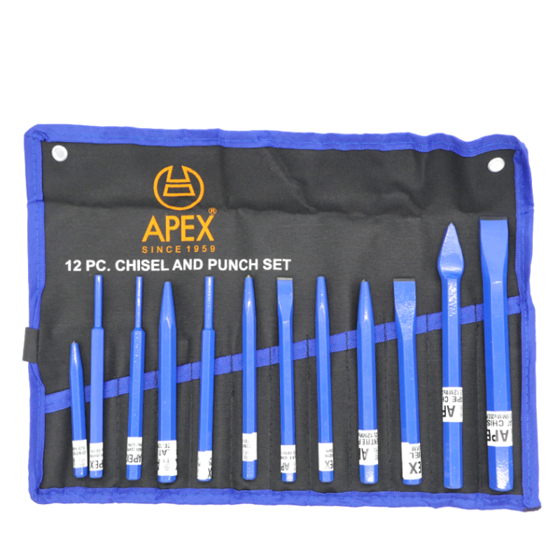 CHISEL & PUNCH SET COMBINATION 150MM 12'S